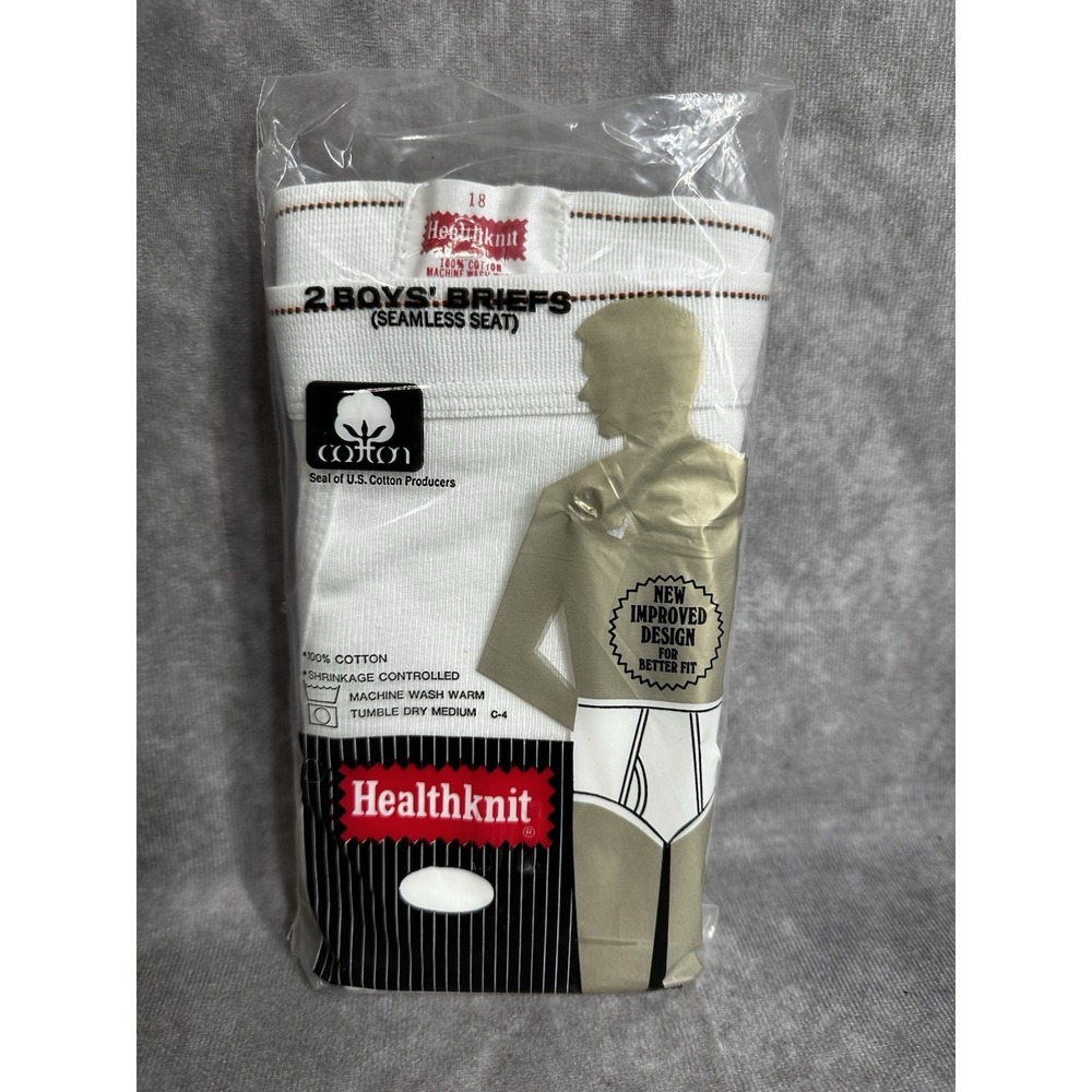Vintage Healthknit Underwear Sz 18 Boys New Vintage 100% Cotton